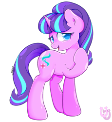Size: 1087x1180 | Tagged: safe, artist:shadowhulk, character:starlight glimmer, species:pony, species:unicorn, cute, female, glimmerbetes, mare, open mouth, raised hoof, simple background, solo, transparent background