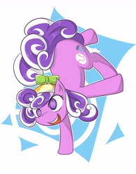Size: 4988x6405 | Tagged: safe, artist:zaiyaki, character:screwball, species:earth pony, species:pony, absurd resolution, balancing, clothing, cute, female, handstand, hat, mare, propeller hat, smiling, solo, swirly eyes
