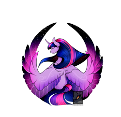 Size: 4650x4500 | Tagged: safe, artist:phoeberia, character:twilight sparkle, character:twilight sparkle (alicorn), species:alicorn, species:pony, absurd resolution, colored wings, colored wingtips, eyes closed, female, mare, rear view, simple background, sitting, solo, spread wings, transparent background, wings