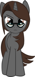 Size: 335x734 | Tagged: safe, artist:neoartimus, artist:sigmavirus1, oc, oc only, oc:sonata, species:pony, species:unicorn, glasses, looking at you, simple background, solo, transparent background, turnabout storm, vector
