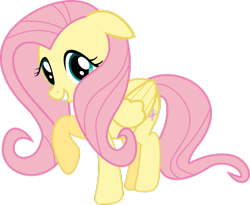 Size: 987x809 | Tagged: safe, artist:thisismyphotoshoppin, character:fluttershy, cute, female, looking at you, raised hoof, shy, shyabetes, simple background, smiling, solo, transparent background, vector, weapons-grade cute