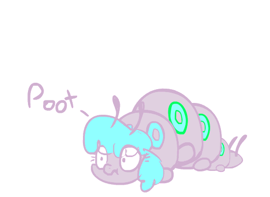 Size: 550x400 | Tagged: safe, artist:yipsy, :t, animated, caterpillar, frown, monster pony, pootis, scrunchy face, simple background, solo, vibrating, wat, white background, wide eyes, wiggling, worm pony