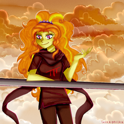 Size: 864x864 | Tagged: safe, artist:lelka-philka, character:adagio dazzle, my little pony:equestria girls, crossover, female, god tier, hero of blood, homestuck, solo, thief of blood