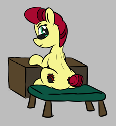 Size: 777x841 | Tagged: source needed, useless source url, safe, artist:firecracker, oc, oc:aces high, species:earth pony, species:pony, female, sitting, solo