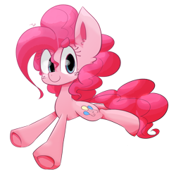 Size: 900x879 | Tagged: safe, artist:temmie-kun, character:pinkie pie, species:earth pony, species:pony, beanbrows, cute, diapinkes, ear fluff, eyebrows, female, looking at you, mare, simple background, solo, transparent background