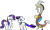 Size: 1256x760 | Tagged: safe, artist:klawiee, character:discord, character:rarity, oc, oc:apitie, parent:discord, parent:rarity, parents:raricord, ship:raricord, hybrid, interspecies offspring, offspring, shipping, simple background, straight, transparent background