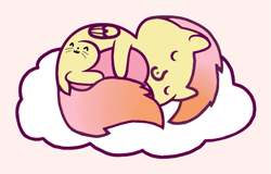Size: 625x400 | Tagged: safe, artist:barpy, oc, oc only, oc:barpy, species:pegasus, species:pony, barpy's sleeping ponies hugging a heart, cloud, cuddling, cute, hape, happy, heart, hug, male, simple background, sleeping, smiling, solo, weapons-grade cute