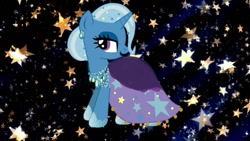 Size: 1280x720 | Tagged: safe, artist:creativa-artly01, character:trixie, clothing, dress