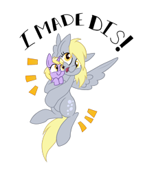 Size: 1000x1185 | Tagged: safe, artist:augustraes, artist:deserter, edit, editor:deserter, character:derpy hooves, character:dinky hooves, species:pegasus, species:pony, species:unicorn, ask enamored time turner, color edit, colored, cute, derpabetes, dinkabetes, duo, equestria's best mother, female, filly, i made this, mare, mother and child, mother and daughter, simple background, smiling, transparent background, wholesome