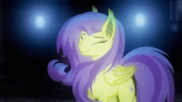 Size: 600x338 | Tagged: safe, artist:killme2paza, character:flutterbat, character:fluttershy, species:bat pony, species:pony, g4, animated, bat ponified, dancing, eyes closed, female, mare, race swap, youtube link