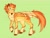 Size: 1952x1502 | Tagged: safe, artist:pretzelprince, character:spitfire, species:pegasus, species:pony, g4, chest fluff, coat markings, colored hooves, colored wings, ear fluff, feathered fetlocks, female, fluffy, green background, hooves, leg fluff, looking back, mare, one eye closed, pale belly, raised hoof, simple background, socks (coat marking), solo, standing, unshorn fetlocks, wings, wink