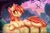 Size: 3000x2000 | Tagged: safe, artist:eltaile, character:apple bloom, species:earth pony, species:pony, g4, apple tree, cute, cutie mark, hay, hay bale, lying down, solo