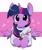 Size: 1300x1556 | Tagged: safe, artist:potetecyu_to, character:twilight sparkle, character:twilight sparkle (alicorn), species:alicorn, species:pony, g4, bust, christmas sweater, looking at you, simple background, smiling, solo, spread wings, wings