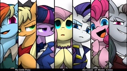 Size: 3843x2160 | Tagged: oc needed, safe, artist:geraritydevillefort, character:applejack, character:fluttershy, character:pinkie pie, character:rainbow dash, character:rarity, character:twilight sparkle, character:twilight sparkle (alicorn), oc, species:alicorn, species:earth pony, species:pegasus, species:pony, species:unicorn, g4, mane six, the count of monte cristo