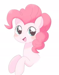 Size: 1503x1920 | Tagged: safe, artist:ginmaruxx, character:pinkie pie, species:earth pony, species:pony, g4, bust, looking at you, smiling, solo, white background