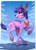 Size: 800x1096 | Tagged: safe, artist:yakovlev-vad, character:twilight sparkle, species:bird, species:deer, species:peryton, species:pony, species:reindeer, g4, antlers, hybrid, ice, open mouth, original species, raised hoof, reindeer antlers, reindeerified, reins, snow, species swap, wings