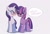 Size: 4049x2733 | Tagged: safe, artist:lexiedraw, character:rarity, character:twilight sparkle, character:twilight sparkle (alicorn), species:alicorn, species:pony, species:unicorn, ship:rarilight, g4, blushing, darling, dialogue, flirting, simple background, speech bubble, text