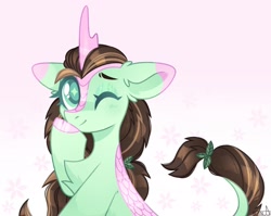 Size: 2048x1634 | Tagged: oc needed, safe, artist:n in a, oc, oc only, species:kirin, g4, cute, looking at you, raised hoof, smiling, solo, wink