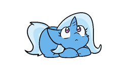 Size: 1192x661 | Tagged: safe, artist:zutcha, character:trixie, species:pony, species:unicorn, g4, looking up, lying down, ponyloaf, solo, white background