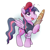 Size: 966x966 | Tagged: safe, artist:haden-2375, character:twilight sparkle, character:twilight sparkle (alicorn), species:alicorn, species:pony, g4, abstract background, baguette, beret, bread, clothing, cute, eye clipping through hair, female, folded wings, food, hat, looking up, mare, open mouth, signature, simple background, solo, three quarter view, twiabetes, wings