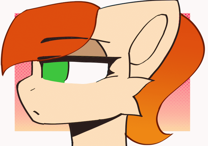 Size: 700x492 | Tagged: safe, artist:dino_horse, oc, oc:amity point, species:pegasus, species:pony, g4, animated, blep, blushing, cute, gif, hair tie, head turn, licking, ponytail, solo, tongue out