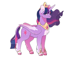 Size: 840x687 | Tagged: safe, artist:xeiphi, character:twilight sparkle, character:twilight sparkle (alicorn), species:alicorn, species:pony, g4, bracelet, crown, solo