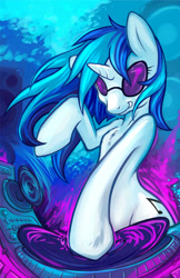 Size: 792x1224 | Tagged: safe, artist:boiler3, character:dj pon-3, character:vinyl scratch, species:pony, species:unicorn, g4, smirk, solo, sunglasses, turntables