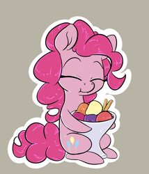 Size: 900x1050 | Tagged: safe, artist:alasou, character:pinkie pie, species:earth pony, species:pony, g4, cute, ice cream, solo