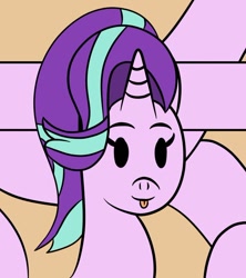 Size: 600x675 | Tagged: safe, artist:superhypersonic2000, character:starlight glimmer, species:pony, species:unicorn, g4, female, horn, long glimmer, long pony, mare, solo, tongue out