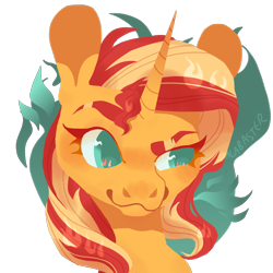Size: 2000x2000 | Tagged: safe, artist:alabasterpeony, character:sunset shimmer, species:pony, species:unicorn, g4, female, mare, solo