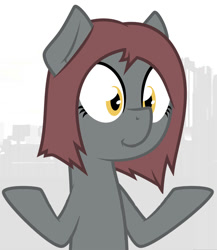 Size: 690x794 | Tagged: safe, oc, oc only, oc:veronika, species:earth pony, species:pony, g4, female, happy, simple background, smiling, solo, white background