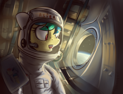 Size: 3271x2500 | Tagged: safe, artist:toanderic, oc, oc only, oc:apogee, oc:delta vee, oc:jet stream, species:pegasus, species:pony, g4, astronaut, cosmonaut, earth, family photo, freckles, solo, soyuz, space, space suit, stars, weightlessness