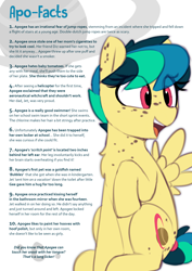 Size: 2480x3508 | Tagged: safe, artist:shinodage, oc, oc only, oc:apogee, species:pegasus, species:pony, g4, cute, explicit source, female, freckles, list, mare, ocbetes, sitting, smiling, solo, text, tinyface, top 10 facts, weapons-grade cute