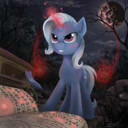 Size: 1650x1650 | Tagged: safe, artist:yakovlev-vad, character:trixie, species:pony, species:unicorn, g4, book, female, magic, mare, pentagram, solo