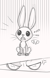Size: 1034x1605 | Tagged: safe, artist:yakovlev-vad, character:angel bunny, g4, angry, comic, grayscale, monochrome, solo