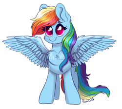 Size: 960x860 | Tagged: safe, artist:confetticakez, character:rainbow dash, species:pegasus, species:pony, g4, chest fluff, cute, dashabetes, looking at you, simple background, solo, white background