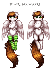 Size: 4200x5909 | Tagged: safe, artist:confetticakez, oc, oc only, species:pegasus, species:pony, g4, absurd resolution, blushing, body pillow, body pillow design, clothing, looking at you, male, on back, socks, solo, stallion, stockings, striped socks, thigh highs
