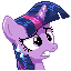 Size: 64x64 | Tagged: safe, artist:confetticakez, character:twilight sparkle, g4, emoticon, nervous, pixel art, reaction image, scared, show accurate, simple background, solo, sweat, sweatdrop, transparent background