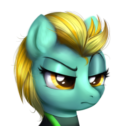 Size: 1772x1845 | Tagged: safe, artist:confetticakez, character:lightning dust, species:pegasus, species:pony, episode:the washouts, g4, my little pony: friendship is magic, angry, annoyed, clothing, displeased, female, mare, raised eyebrow, simple background, solo, transparent background, uniform, washouts uniform
