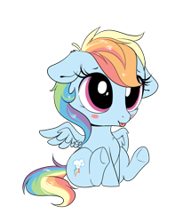 Size: 1225x1487 | Tagged: safe, artist:confetticakez, character:rainbow dash, species:pegasus, species:pony, g4, blep, chibi, cute, dashabetes, female, floppy ears, hnnng, mare, silly, simple background, sitting, smol, smoldash, solo, spread wings, tongue out, transparent background, weapons-grade cute, wings