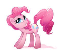 Size: 689x543 | Tagged: safe, artist:confetticakez, character:pinkie pie, species:earth pony, species:pony, g4, cute, diapinkes, female, mare, simple background, smiling, solo, white background