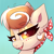 Size: 500x500 | Tagged: safe, artist:confetticakez, oc, oc:cinnamon spangled, species:earth pony, species:pony, g4, bandana, blushing, bust, female, icon, lidded eyes, mare, simple background, solo