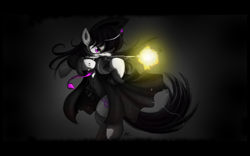 Size: 2560x1600 | Tagged: safe, artist:ncmares, artist:rinsowaty, character:octavia melody, species:earth pony, species:pony, g4, badass, mafia, mafia octavia, solo, tommy gun, wallpaper