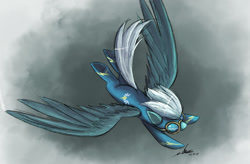 Size: 1500x985 | Tagged: safe, artist:ncmares, character:fleetfoot, species:pegasus, species:pony, g4, flying, solo, spread wings, wings, wonderbolts uniform