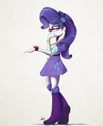Size: 2000x2452 | Tagged: safe, artist:ncmares, character:rarity, species:eqg human, g4, my little pony:equestria girls, clothing, glasses, nail polish, skirt, solo