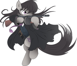 Size: 3000x2569 | Tagged: safe, artist:ncmares, artist:shysolid, edit, character:octavia melody, species:earth pony, species:pony, g4, clothing, female, mafia, mafia octavia, mare, simple background, solo, tommy gun, transparent background, vector, weapon