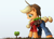 Size: 3000x2164 | Tagged: safe, artist:ncmares, character:applejack, character:rainbow dash, species:pony, g4, applejack bunyan, big-apple-pony, clothing, giant pony, hat, macro, pants, paul bunyan, signature, size difference, smoldash