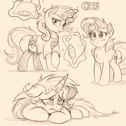 Size: 2048x2048 | Tagged: safe, artist:ncmares, character:sunset shimmer, species:pony, species:unicorn, g4, clothing, crying, cute, female, hugs needed, magic, mare, monochrome, pillow, shimmerbetes, sketch, socks, solo, telekinesis
