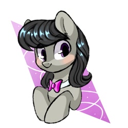 Size: 1000x1000 | Tagged: safe, artist:thieftea, character:octavia melody, species:earth pony, species:pony, g4, blushing, bow tie, cute, solo