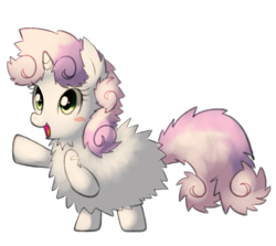 Size: 1321x1177 | Tagged: safe, artist:maren, character:sweetie belle, species:pony, species:unicorn, g4, fluffy, solo